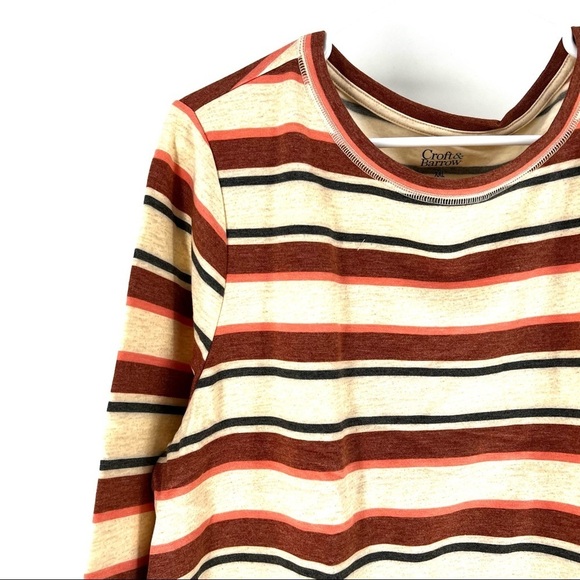 Croft and Barrow Women's Striped Tee XXL - Picture 2 of 5